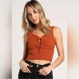Urban Outfitters Rust Sleeveless Crop Top